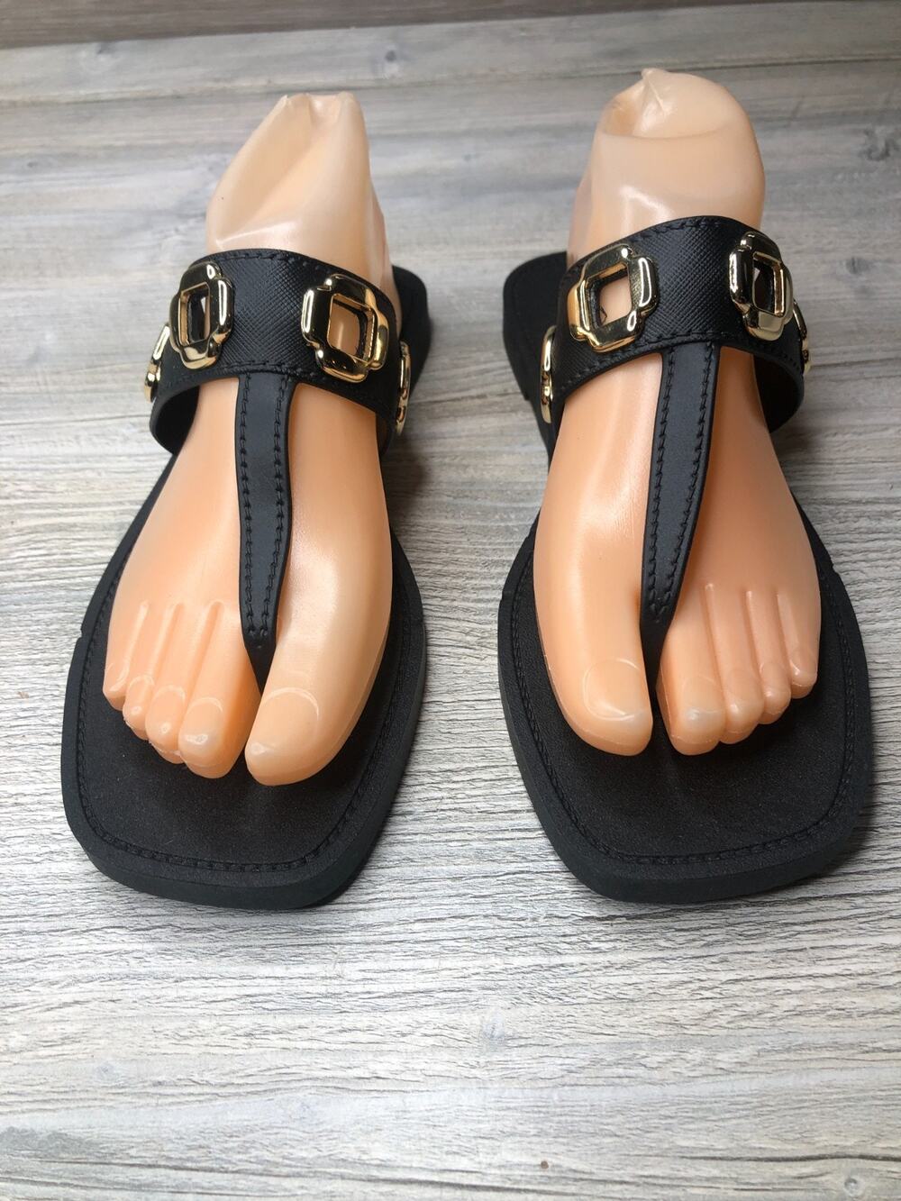 Larrounde Women Shoes Milan S Black Sandals PVC Size 6/7